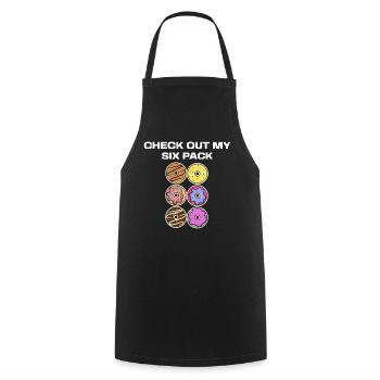 Süßigkeiten Naschen Lecker Lustig Donut Statement - Kochschürze - Schwarz - Vorne - AI Model Male 185 dark (185cm)