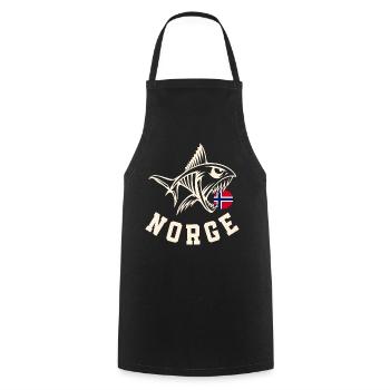 Norvège Pêche à la ligne Pêche Pêche - Tablier de cuisine - noir - Devant - AI Model Male 185 dark (185cm)