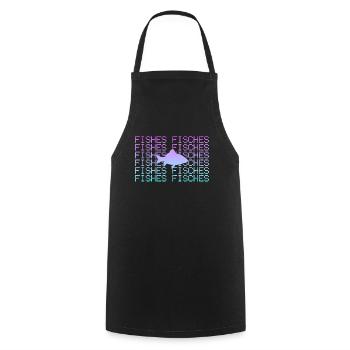 Pisces - Cooking Apron - black - Front - AI Model Male 185 dark (185cm)