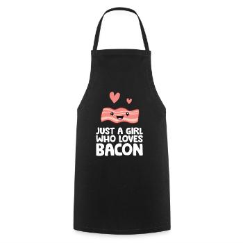 Just a Girl Who Loves Bacon - Cooking Apron - black - Front - AI Model Male 185 dark (185cm)