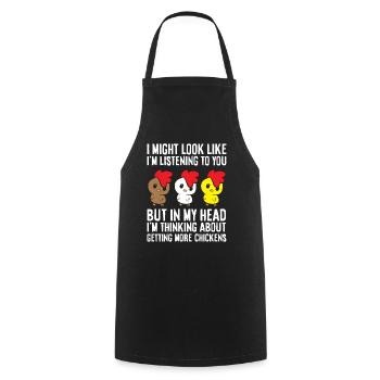 Éleveurs de poulet Je pense obtenir plus de poulets - Tablier de cuisine - noir - Devant - AI Model Male 185 dark (185cm)