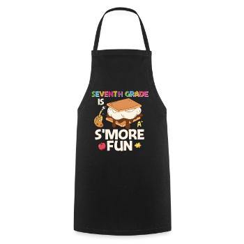 7. Klasse ist S'more Spaß Retro Groovy Frauen glücklich - Kochschürze - Schwarz - Vorne - AI Model Male 185 dark (185cm)