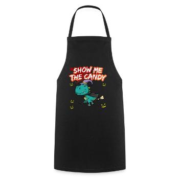 Show Me The Candy Halloween Costume Trick Or Treat - Cooking Apron - black - Front - AI Model Male 185 dark (185cm)