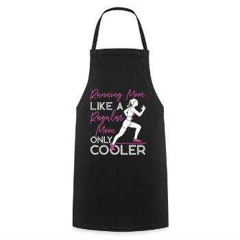 Running Runner Semi-Marathon Maman - Tablier de cuisine - noir - Devant - AI Model Male 185 dark (185cm)