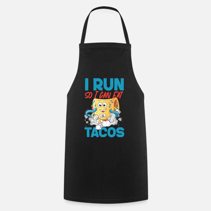 Running Runner Half Marathon Taco - Kochschürze - Schwarz