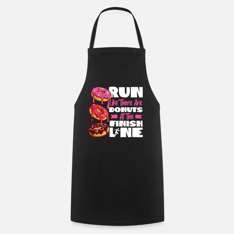 Running Runner Half Marathon Donut - Kochschürze - Schwarz