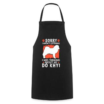 My Do Khyi thought of Tibetmastiff - Cooking Apron - black - Front - AI Model Male 185 dark (185cm)