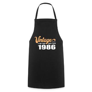 Vintage Geburtstag Geburtstag Retro 1986 Limited - Kochschürze - Schwarz - Vorne - AI Model Male 185 dark (185cm)