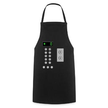 elevator panel, mechanic elevator - Cooking Apron - black - Front - AI Model Male 185 dark (185cm)
