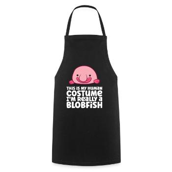 C’est mon costume humain, je suis vraiment un blobfish - Tablier de cuisine - noir - Devant - AI Model Male 185 dark (185cm)