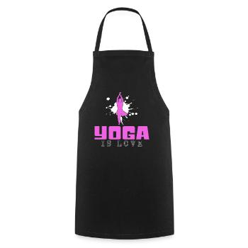 Yoga - Tablier de cuisine - noir - Devant - AI Model Male 185 dark (185cm)
