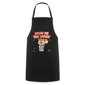 Show Me The Candy Halloween Costume Trick Or Treat - Cooking Apron - black - Front - AI Model Male 185 dark (185cm)