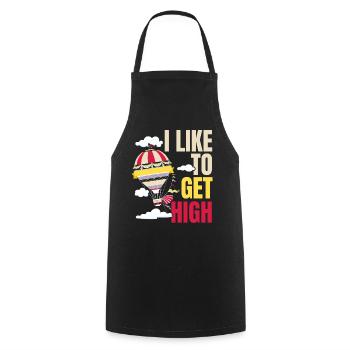 Je veux aller haut montgolfière amateur d’air air - Tablier de cuisine - noir - Devant - AI Model Male 185 dark (185cm)