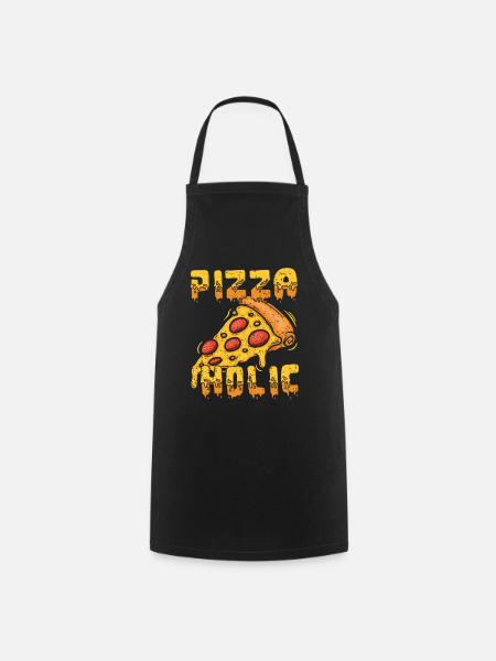 Pizzaholic Pizza lovers Italian food Piz - Cooking Apron - black