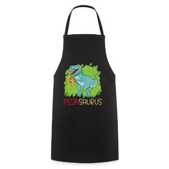 Pizzasaurus Amateurs de pizza Cuisine italienne Di - Tablier de cuisine - noir - Devant - AI Model Male 185 dark (185cm)