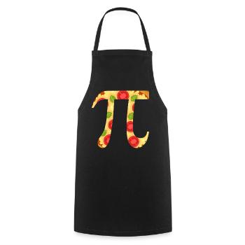 Pizza Pi Cuisine Italienne Mangeur de Pizza Mathemati - Tablier de cuisine - noir - Devant - AI Model Male 185 dark (185cm)