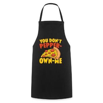 Vous ne me poivrez pas avec de la nourriture italienne Piz - Tablier de cuisine - noir - Devant - AI Model Male 185 dark (185cm)