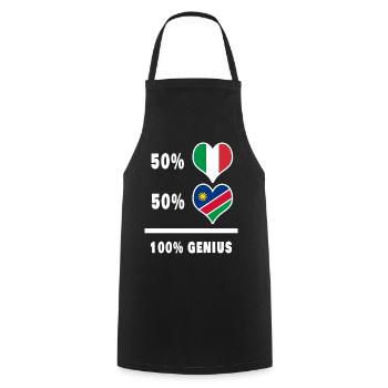 Brilliant Italien und Namibia / Geschenk - Kochschürze - Schwarz - Vorne - AI Model Male 185 dark (185cm)