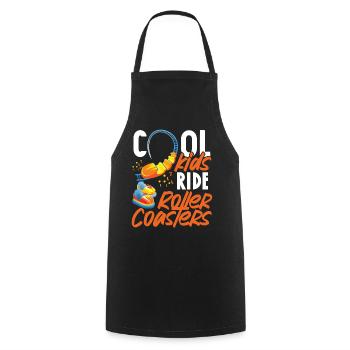 Roller Coaster Cool Kids Ride - Cooking Apron - black - Front - AI Model Male 185 dark (185cm)