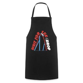 Scooter Coaster Wait For The Drop - Cooking Apron - black - Front - AI Model Male 185 dark (185cm)
