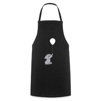 Doux bébé éléphant - Tablier de cuisine - noir - Devant - AI Model Male 185 dark (185cm)