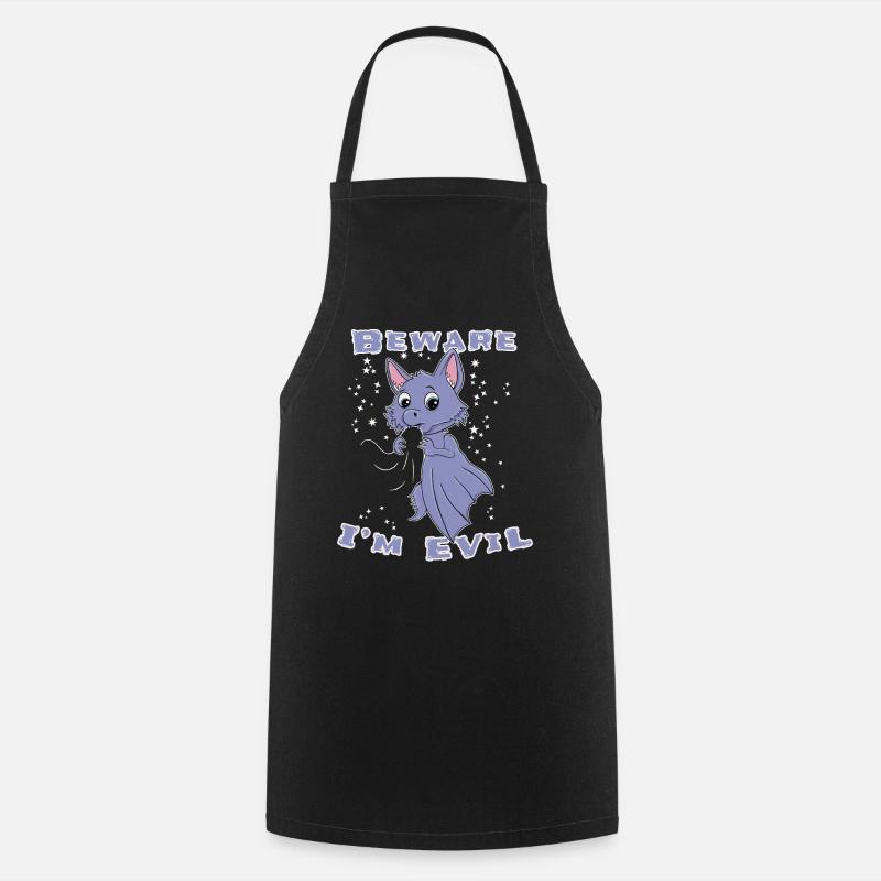 Cute Bat Halloween - Cooking Apron - black