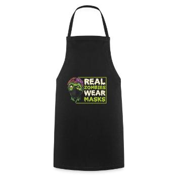 Scary halloween pumpkin witches zombie ghosts - Cooking Apron - black - Front - AI Model Male 185 dark (185cm)