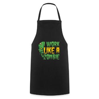Scary halloween pumpkin witches zombie ghosts - Cooking Apron - black - Front - AI Model Male 185 dark (185cm)