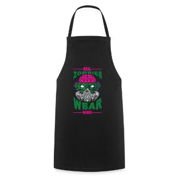 Scary halloween pumpkin witches zombie ghosts - Cooking Apron - black - Front - AI Model Male 185 dark (185cm)