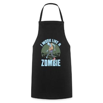 Scary halloween pumpkin witches zombie ghosts - Cooking Apron - black - Front - AI Model Male 185 dark (185cm)