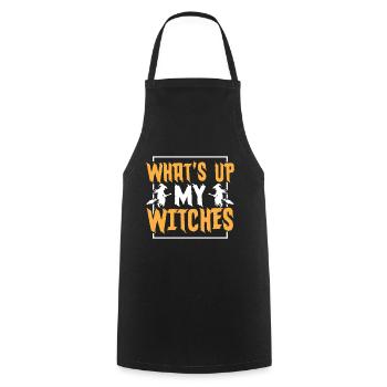 Scary halloween pumpkin witches zombie ghosts - Cooking Apron - black - Front - AI Model Male 185 dark (185cm)