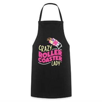 Roller Coaster Girl Crazy Roller - Kochschürze - Schwarz - Vorne - AI Model Male 185 dark (185cm)