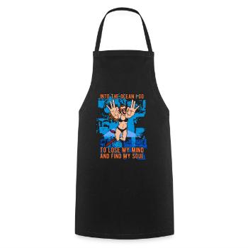 Plongée apnée apnée Apnée Cadeau - Tablier de cuisine - noir - Devant - AI Model Male 185 dark (185cm)