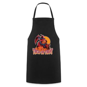 Scary halloween pumpkin witches zombie ghosts - Cooking Apron - black - Front - AI Model Male 185 dark (185cm)