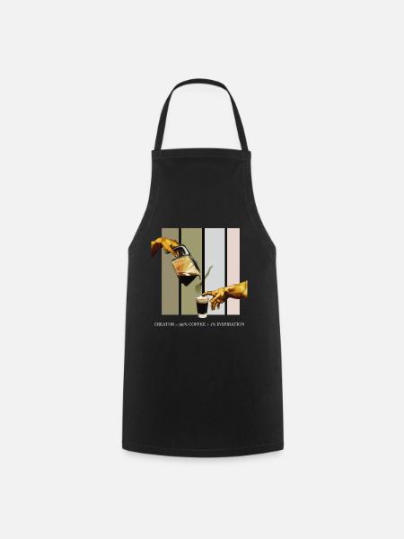 Coffee art: creativity and enjoyment in a mix - Cooking Apron - black