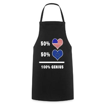 Design de drapeau impressionnant des États-Unis et - Tablier de cuisine - noir - Devant - AI Model Male 185 dark (185cm)