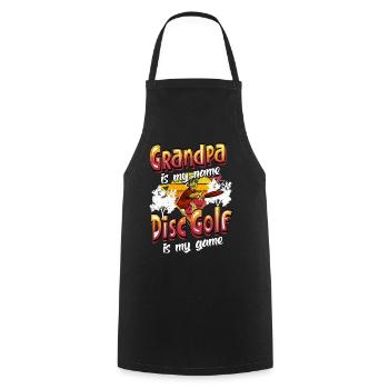 Grand-père est mon nom Disc Golf est mon jeu pour grand-père - Tablier de cuisine - noir - Devant - AI Model Male 185 dark (185cm)