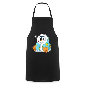 Penguin Clinical Thermometer - Cooking Apron - black - Front - AI Model Male 185 dark (185cm)