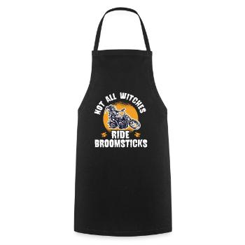 Not All Witches Ride Broomsticks Halloween Witch - Cooking Apron - black - Front - AI Model Male 185 dark (185cm)