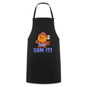 Dam It Wildlife Animal Canada Rodent Beaver Love - Cooking Apron - black - Front - AI Model Male 185 dark (185cm)