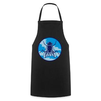 Circle housefly small house fly - Cooking Apron - black - Front - AI Model Male 185 dark (185cm)