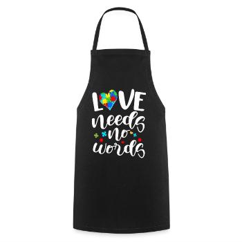 Autism Gift Autistic Asperger ADHD Autism - Cooking Apron - black - Front - AI Model Male 185 dark (185cm)