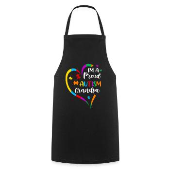 Autism - Cooking Apron - black - Front - AI Model Male 185 dark (185cm)