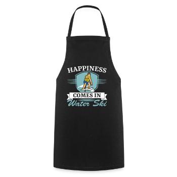 Happiness comes in waterskiing Waterskiing - Cooking Apron - black - Front - AI Model Male 185 dark (185cm)