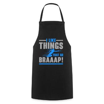 I like things that run barefoot water skiing water - Cooking Apron - black - Front - AI Model Male 185 dark (185cm)
