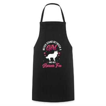 Girls and their Harz fox herding fox - Cooking Apron - black - Front - AI Model Male 185 dark (185cm)