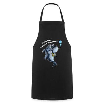 Shark Fish Diver Shark lovers funny divers - Cooking Apron - black - Front - AI Model Male 185 dark (185cm)