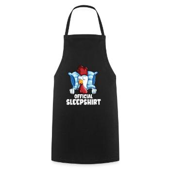 Chicken Chicks Chickens Pajamas Late riser Chicken - Cooking Apron - black - Front - AI Model Male 185 dark (185cm)
