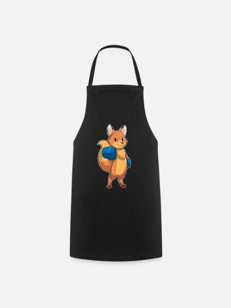Fuchs Boxer Boxhandschuhe Boxen - Kochschürze - Schwarz