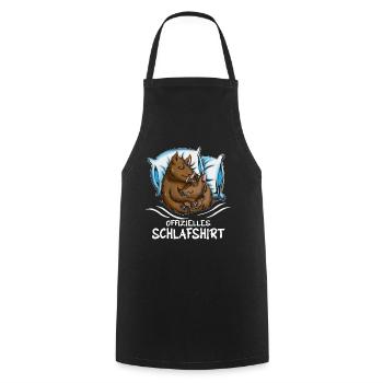 Wild Boar Couple Sleeping Clothes Outfit Pajamas - Cooking Apron - black - Front - AI Model Male 185 dark (185cm)